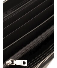 LOVE MOSCHINO LAMINATED BOLD LOVE Große Geldbörse mit Armband Schwarz Schwarz - Brieftaschen Damen - 2