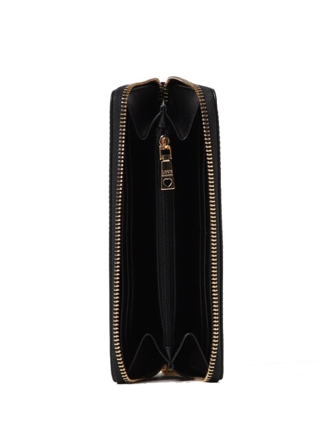LOVE EMBOSSED Große Geldbörse mit Reißverschluss Schwarz - Brieftaschen Damen