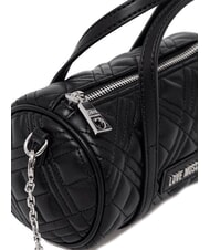 LOVE MOSCHINO QUILTED Schultertasche mit Schultergurt Schwarz Schwarz - Damentaschen - 4