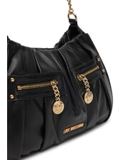 LOVE MOSCHINO BAGGY Schultertasche mit Fächern Schwarz - Damentaschen - 3