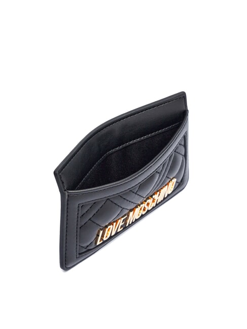 QUILTED Gesteppter flacher Kartenhalter Schwarz - Brieftaschen Damen