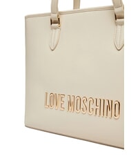 LOVE MOSCHINO BOLD LOVE Schulter-Einkaufstasche Elfenbein - Damentaschen - 3