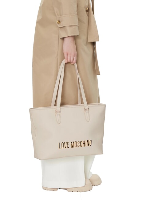 BOLD LOVE Schulter-Einkaufstasche Elfenbein - Damentaschen