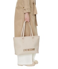 LOVE MOSCHINO BOLD LOVE Schulter-Einkaufstasche Elfenbein - Damentaschen - 5