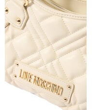 LOVE MOSCHINO QUILTED Handtasche mit Schulterriemen Elfenbein - Damentaschen - 4