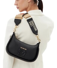 LOVE MOSCHINO BRAIDED Umhängetasche Schwarz - Damentaschen - 5