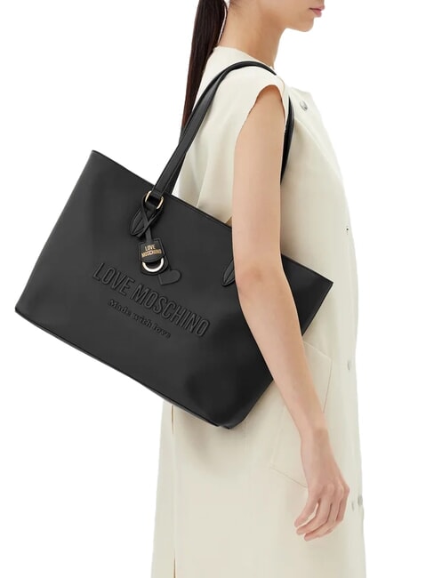 LOVE EMBOSSED Schultertasche Schwarz - Damentaschen
