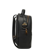 LOVE MOSCHINO LOVE EMBOSSED Rucksack mit gesticktem Logo Schwarz - Damentaschen - 3