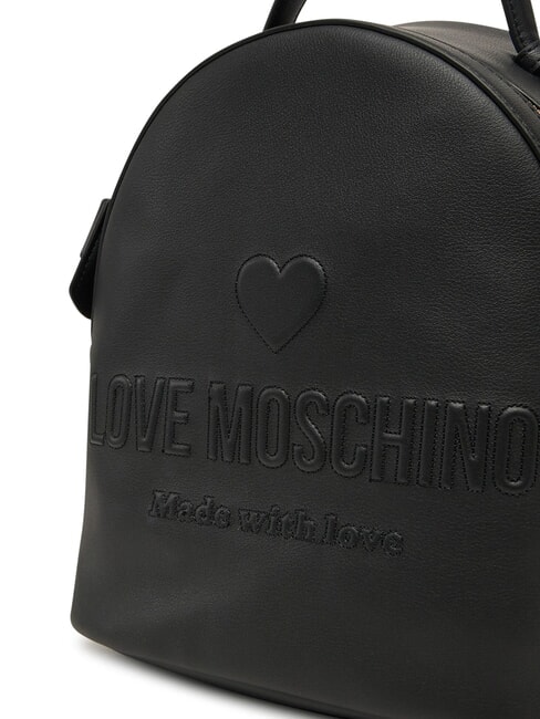 LOVE EMBOSSED Rucksack mit gesticktem Logo Schwarz - Damentaschen