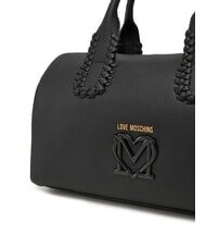 LOVE MOSCHINO BRAIDED Schultertasche mit Schultergurt Schwarz - Damentaschen - 3
