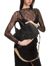 LOVE MOSCHINO BRAIDED Schultertasche mit Schultergurt Schwarz - Damentaschen - 5