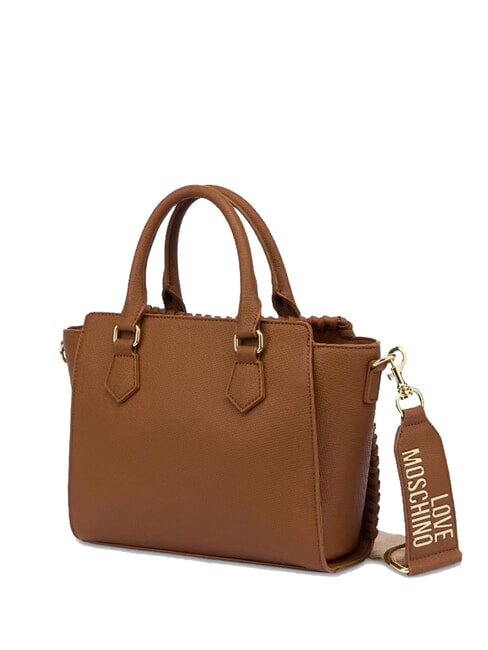 BRAIDED Handtasche mit Schulterriemen Kamel - Damentaschen