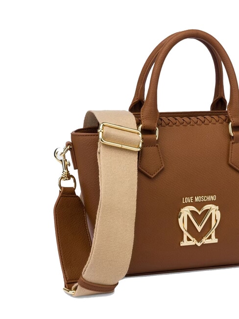 BRAIDED Handtasche mit Schulterriemen Kamel - Damentaschen