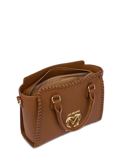 BRAIDED Handtasche mit Schulterriemen Kamel - Damentaschen