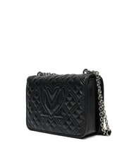 LOVE MOSCHINO QUILTED Schultertasche, Umhängetasche Schwarz Schwarz - Damentaschen - 2