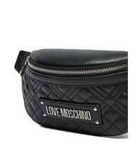 LOVE MOSCHINO QUILTED Gürteltasche Schwarz Schwarz - Damentaschen - 3