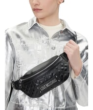 LOVE MOSCHINO QUILTED Gürteltasche Schwarz Schwarz - Damentaschen - 5