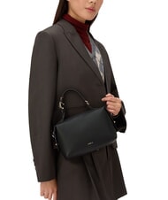 FURLA DOUBLE Ledertasche mit Schulterriemen Schwarz - Damentaschen - 4