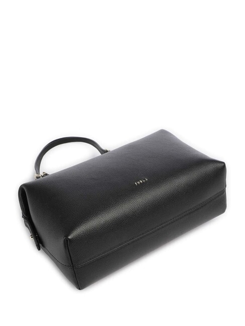 DOUBLE Schultertasche aus Leder Schwarz - Damentaschen