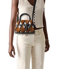 COCCINELLE SABINE Handtasche mit Schulterriemen BLÜTE / SCHWARZ - Damentaschen - 5