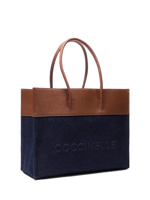 MYRTHA DENIM Umhängetasche Blau/Cognac - Damentaschen