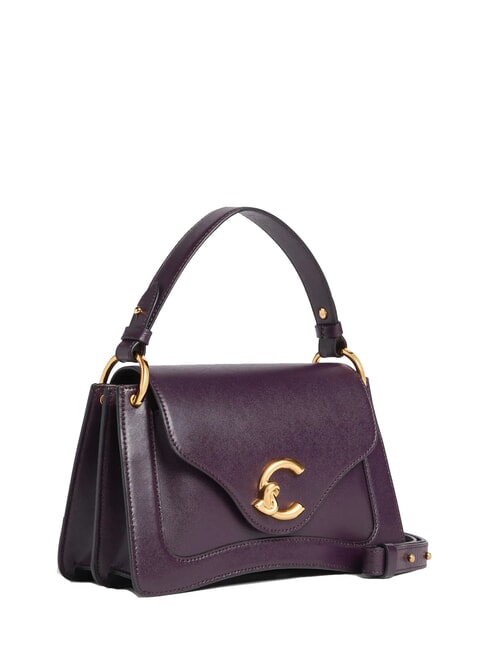 C-ME CALF COCKER Kleine Ledertasche mit Schultergurt Pflaumen - Damentaschen