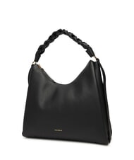 COCCINELLE BOHEME GRANA DOUBLE Gro&szlig;e Umh&auml;ngetasche aus Leder Noir/Cognac - Damentaschen - 2