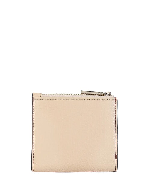 METALLIC TRICOLOR Mini-Geldb&ouml;rse aus geh&auml;mmertem Leder ACAI / TRAUBE - Brieftaschen Damen