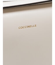 COCCINELLE MALETA CALF Lederhandtasche mit Schulterriemen Weiß - Damentaschen - 4