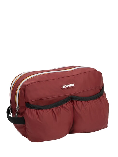 ALBAS Kosmetiktasche mit Doppelreißverschluss und Taschen roter Syrah - Beauty-Case