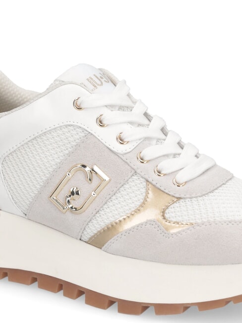 AMAZING 43 Sneaker mit Eins&auml;tzen aus Mesh-Gewebe Wei&szlig; - Damenschuhe