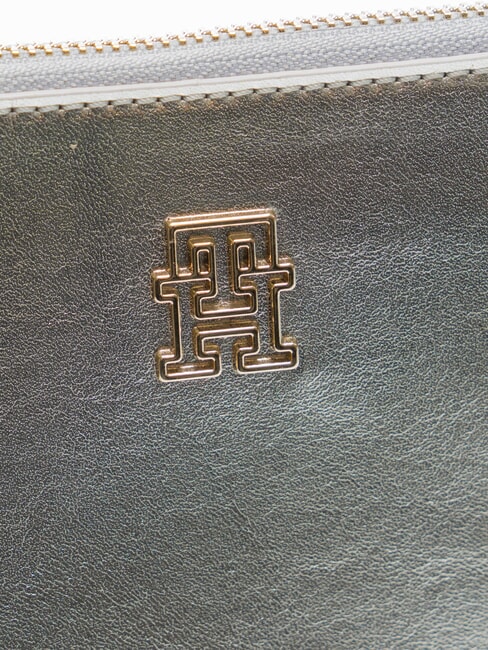 TH MONOGRAM Umschlagtasche mit Handgelenkschlaufe metallisches Silber - Damentaschen