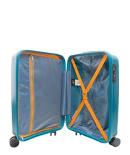 LESAC SLIDE Kabinenset + Medium und Large erweiterbar, extrem widerstandsfähig Malachitblau - Harte Trolleys - 2