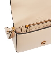 PINKO LOVE ONE SLOUCHY Mini-Umh&auml;ngetasche aus Leder Beige-Rauchgrau-Antikgold - Damentaschen - 4