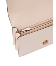 PINKO LOVE ONE CLASSIC Umhängetasche aus Leder mit Überschlag Beige-Rauchgrau-Antikgold - Damentaschen - 4