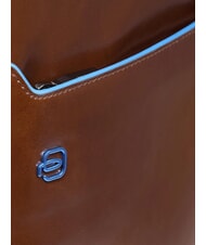 PIQUADRO BLUE SQUARE Lederrucksack, 14-Zoll-Laptophalter BRAUN - PC-Rucksäcke - 5