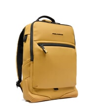 PIQUADRO CORNER SPECIALE GOMMATO 15,6-Zoll-Laptop-Rucksack Gelb - PC-Rucksäcke - 2