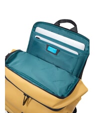 PIQUADRO CORNER SPECIALE GOMMATO 15,6-Zoll-Laptop-Rucksack Gelb - PC-Rucksäcke - 6