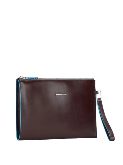 BLUE SQUARE Flache Clutch aus Leder MAHAGONI - Damentaschen