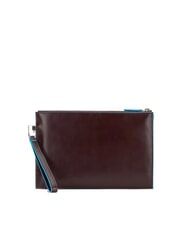 PIQUADRO BLUE SQUARE Flache Clutch aus Leder MAHAGONI - Damentaschen - 3