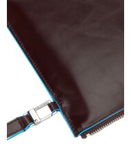 PIQUADRO BLUE SQUARE Flache Clutch aus Leder MAHAGONI - Damentaschen - 4