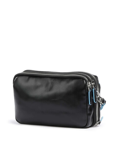 BLUE SQUARE Organisierte Clutch aus Leder Schwarz - Tablettmappe &amp; Organizer