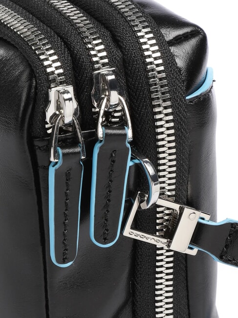 BLUE SQUARE Organisierte Clutch aus Leder Schwarz - Tablettmappe &amp; Organizer