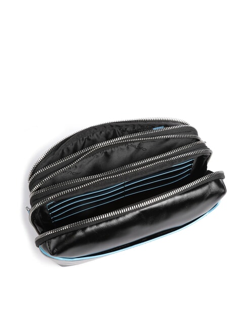 BLUE SQUARE Organisierte Clutch aus Leder Schwarz - Tablettmappe &amp; Organizer