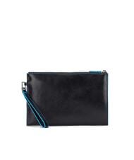 PIQUADRO BLUE SQUARE Flache Clutch aus Leder Schwarz - Damentaschen - 3