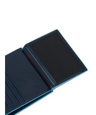 PIQUADRO BLUE SQUARE Vertikale Lederbrieftasche Blau - Brieftaschen Herren - 3
