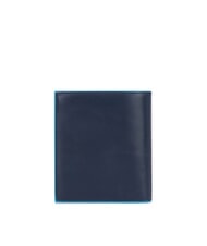 PIQUADRO BLUE SQUARE Vertikale Lederbrieftasche Blau - Brieftaschen Herren - 4