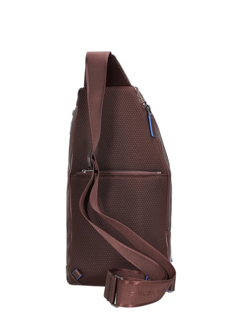 BLUE SQUARE Schultertasche/Rucksack aus Leder mit Mini-Tablet-Halterung MAHAGONI - Umhängetaschen Herren