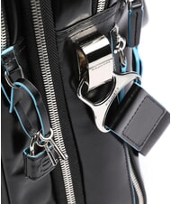 PIQUADRO BLUE SQUARE 15 "Laptop-Aktentasche aus Leder Schwarz - Arbeitstaschen - 5