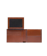 PIQUADRO Geldb&ouml;rse BLAUES QUADRAT, aus Leder, mit &Uuml;berschlag BRAUN - Brieftaschen Herren - 2